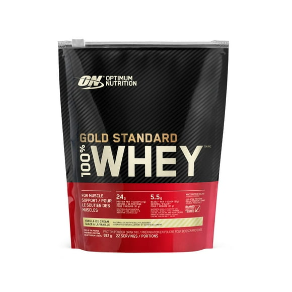 ON GSW VANILLA ICE CREAM, Delicious and complete fast-digesting protein with whey protein isolate as the primary source.