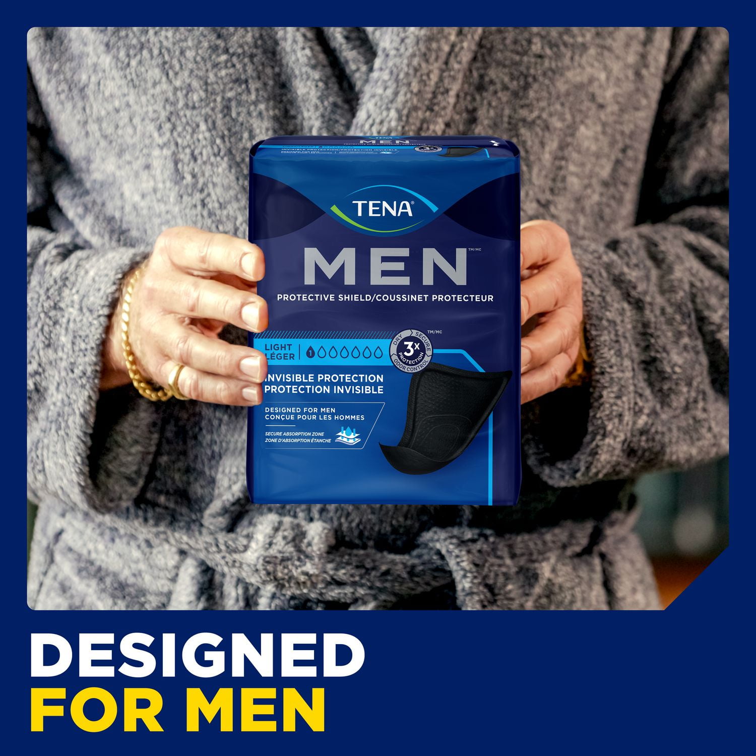TENA Men's Light Shield, 58 Count