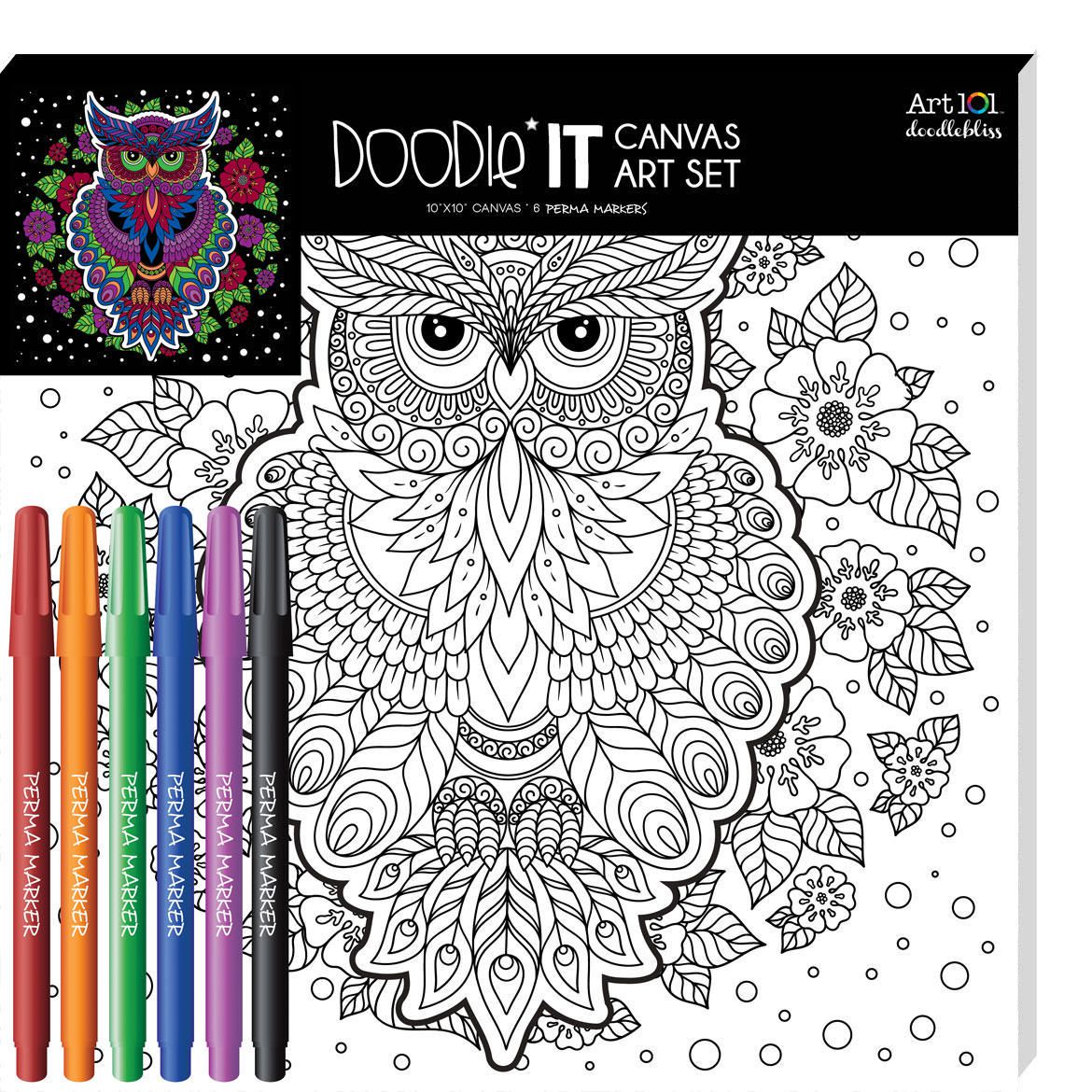 Art 101 Doodle It Canvas Art Set Walmart Canada