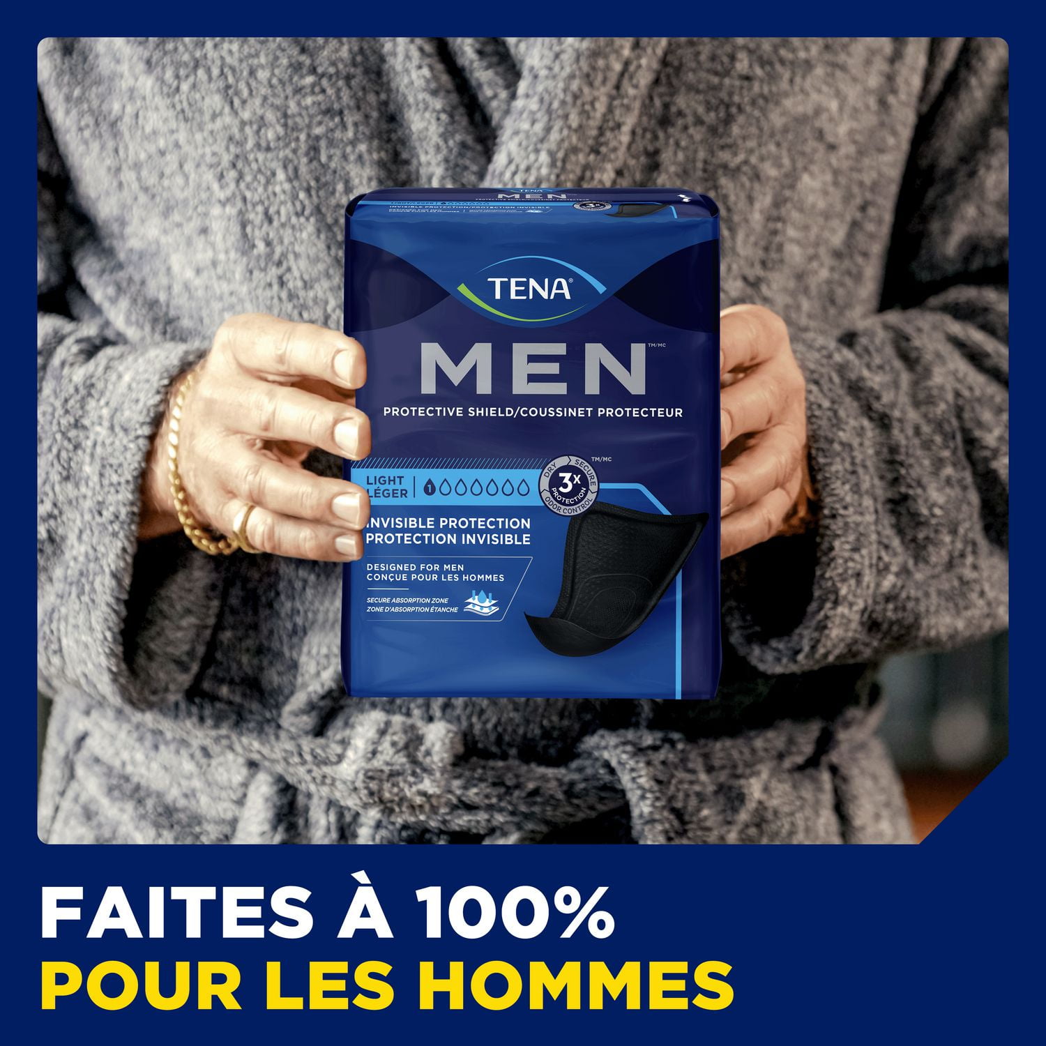 TENA Men's Light Shield, 58 Count