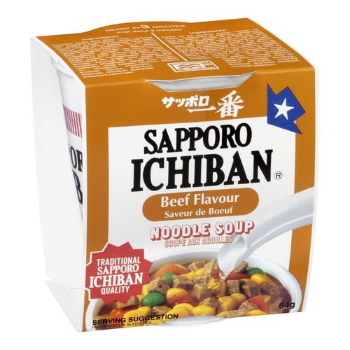 Nouilles ramen instantanées Tasse Sapporo Ichiban-Bœuf 64g