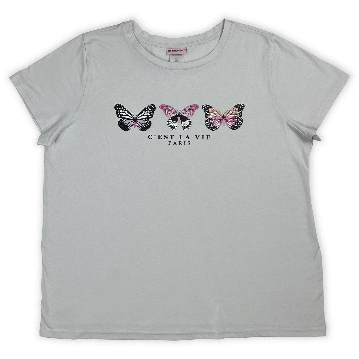 Pink closet- Ladie's plus size short sleeve tee shirt