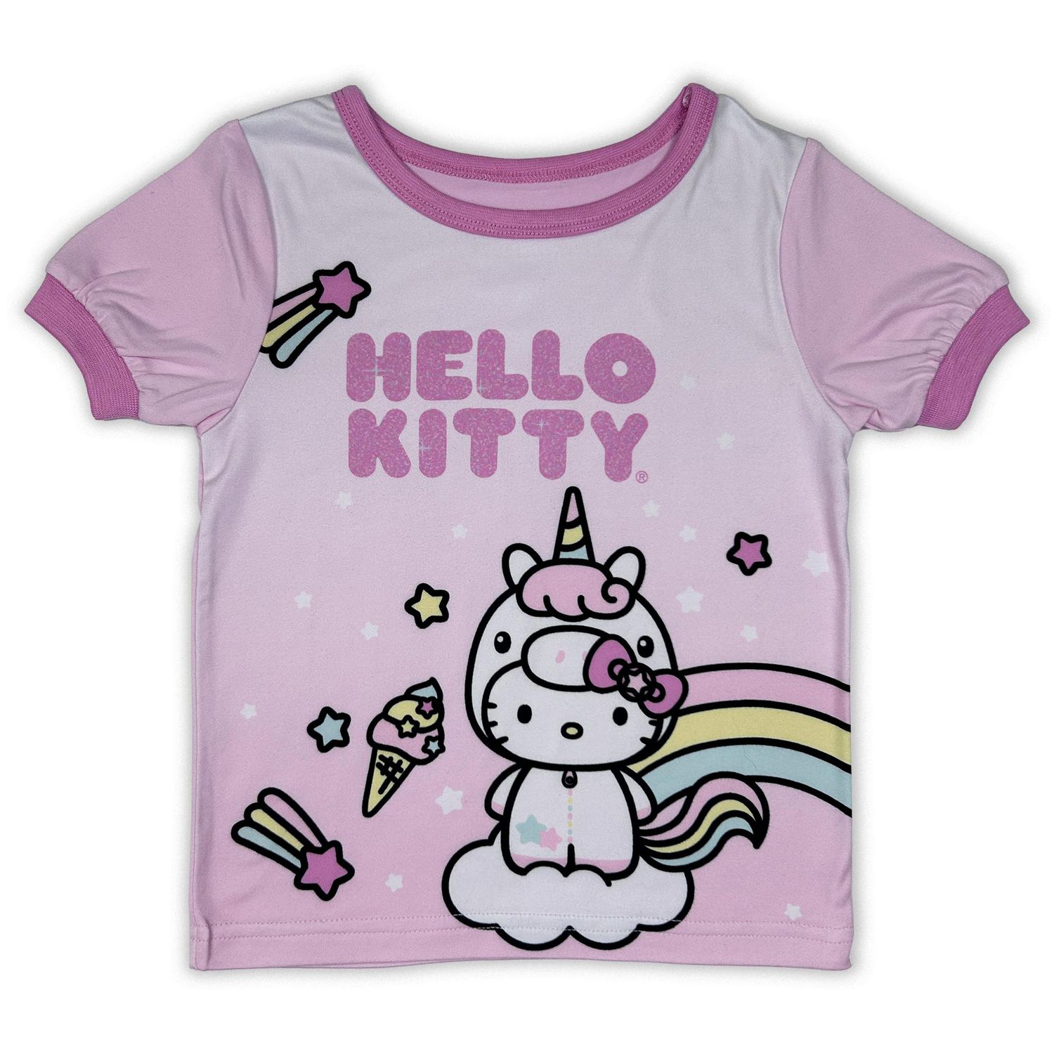 Sanrio Girls 2T-4T Hello Kitty 2 Piece Pajama Set - 2T / Pink