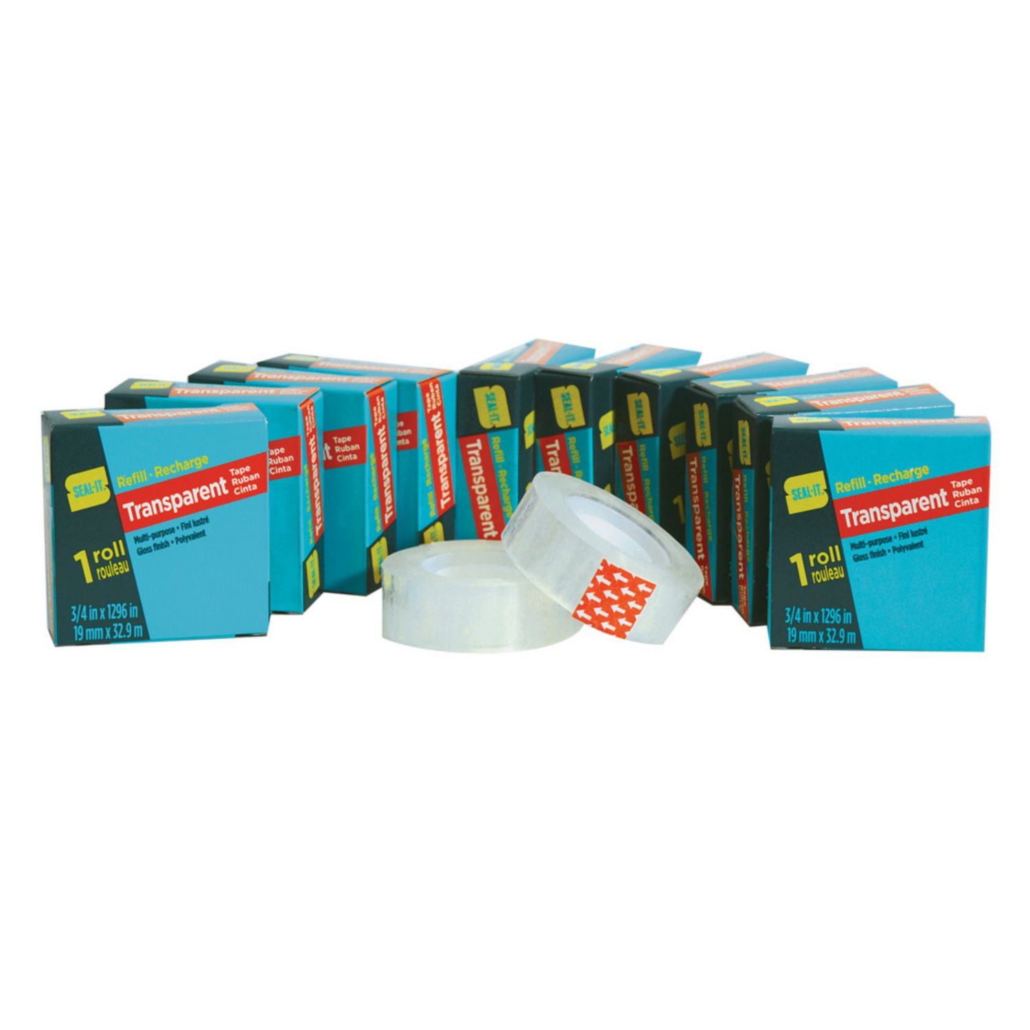 9 Rolls 3//4/" × 1000/" Glossy Finish Transparent Tape 19MM × 25.4M