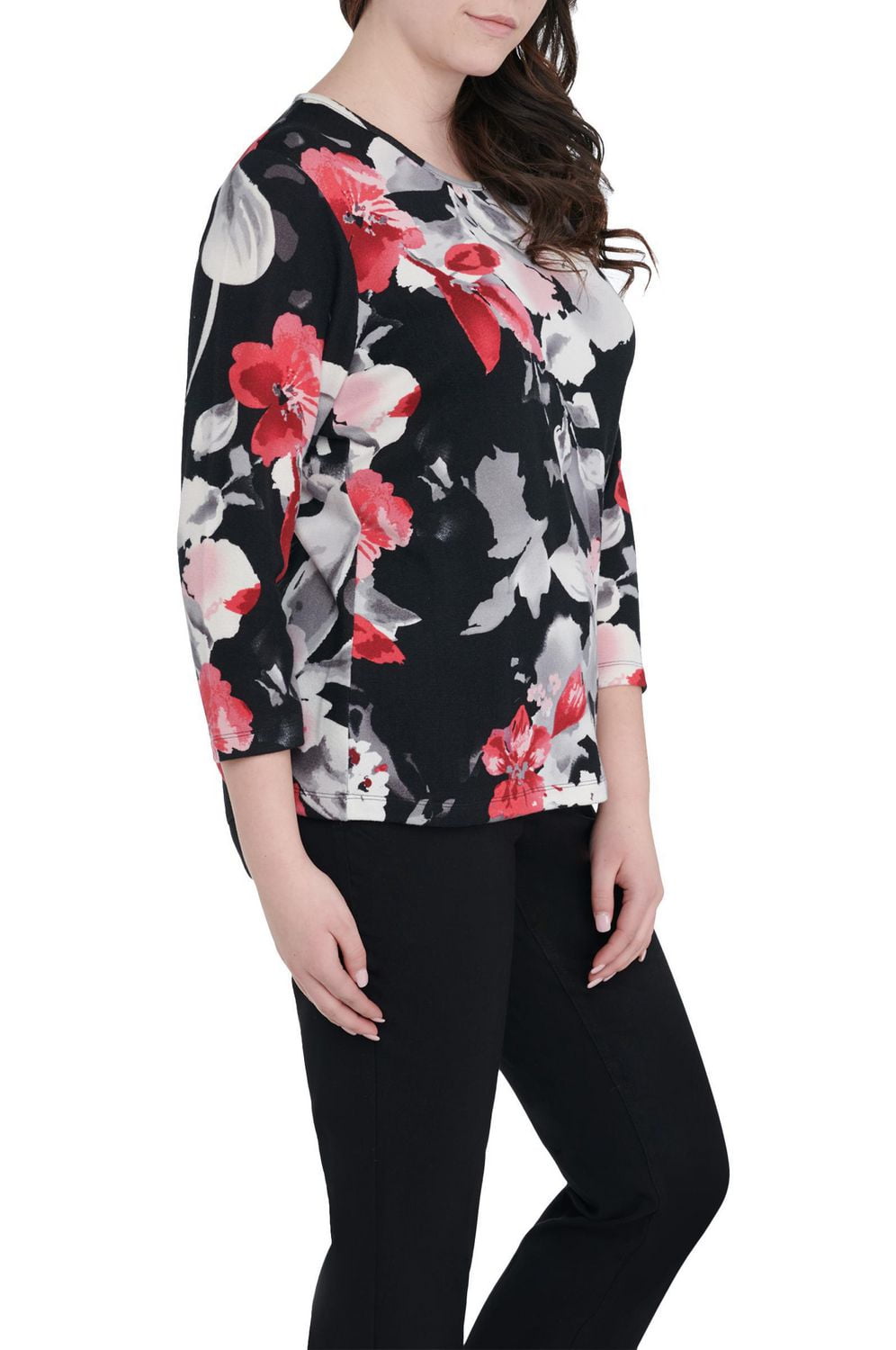 Alia Women's 3/4 Sleeve Crew Neck Top