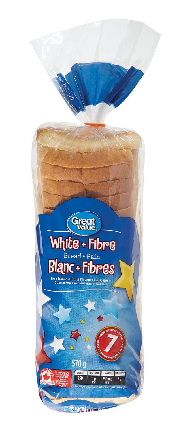 Great Value White + Fibre Bread Walmart Canada