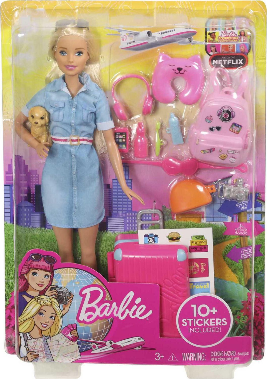 Barbie Doll and Travel Set with Puppy, Luggage u0026 10+ Accessories -  Walmart.ca