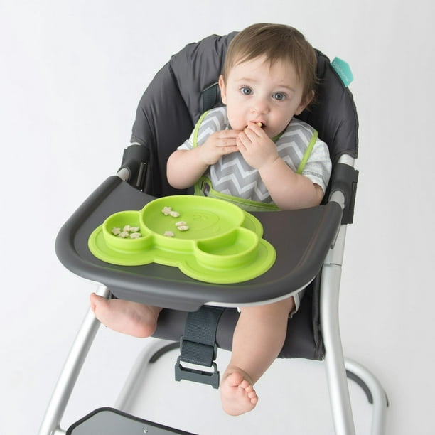 Coffret Repas Bebe - Assiette ventouse pour bébé, bol en bambou, 2x  cuillere silicone et bavoir - Vaisselle