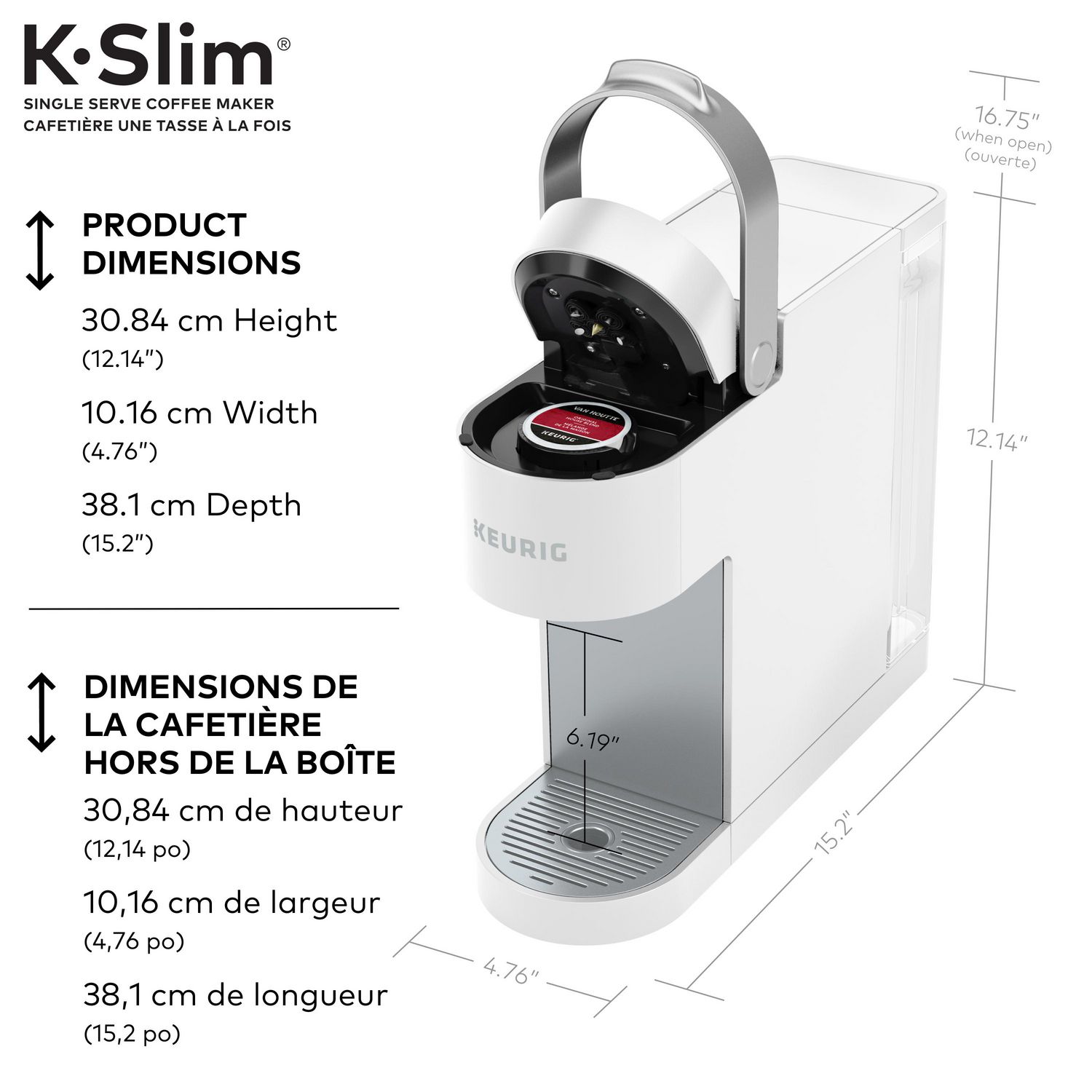 Keurig K-Slim Single Serve K-Cup Pod Coffee Maker, MultiStream