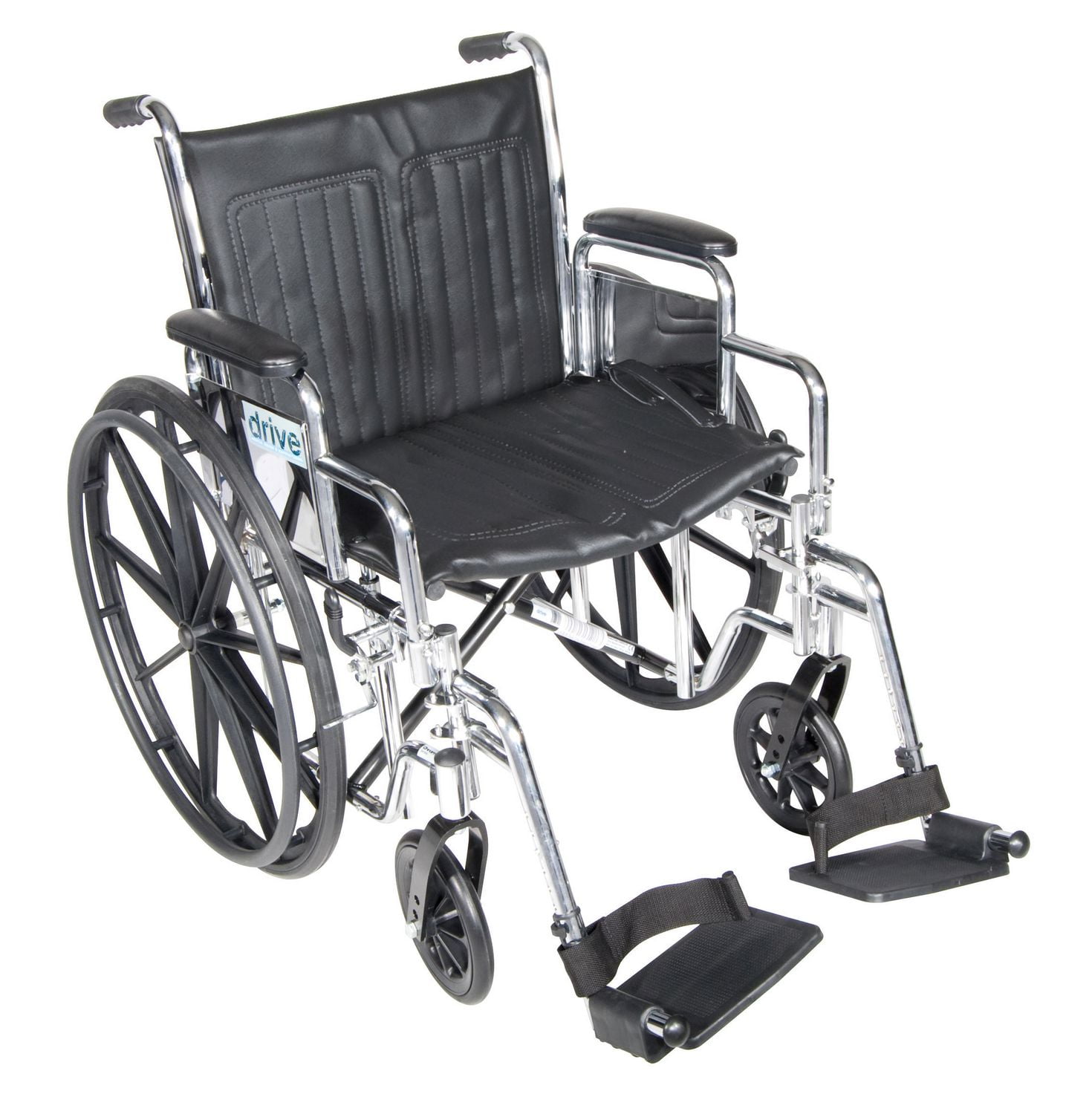 Drive Medical Chrome Sport 18" Seat Detachable Desk Arms Wheelchair ...