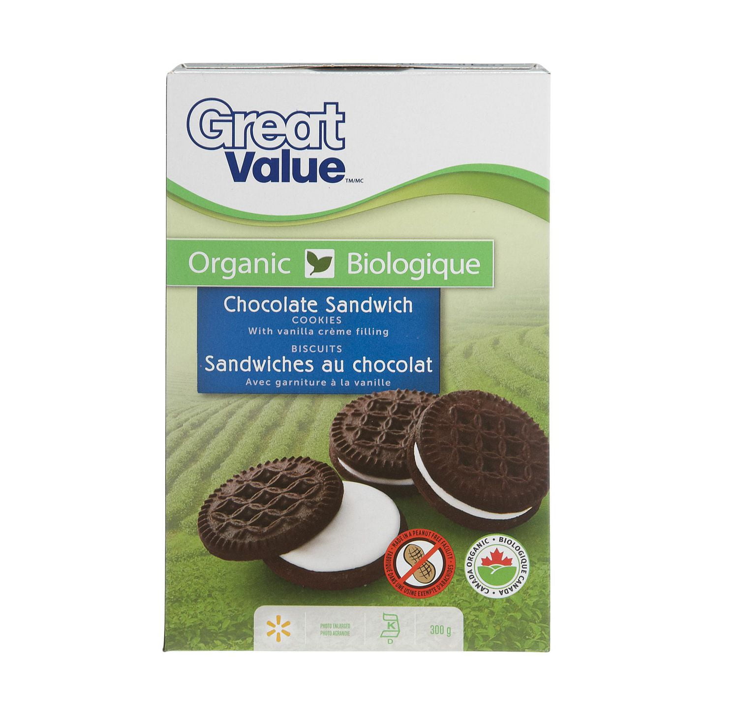 Great Value Organic Chocolate Sandwich Cookies Walmart Canada