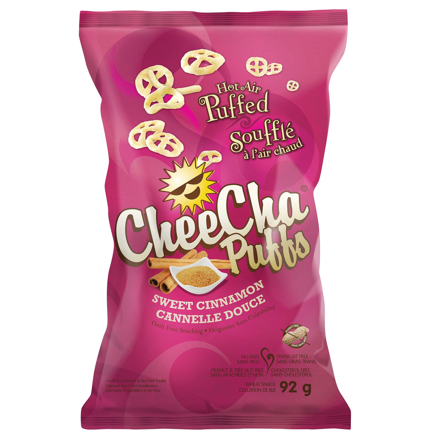 CheeCha Puffs Hot Air Puffed Sweet Cinnamon Puffs Walmart.ca