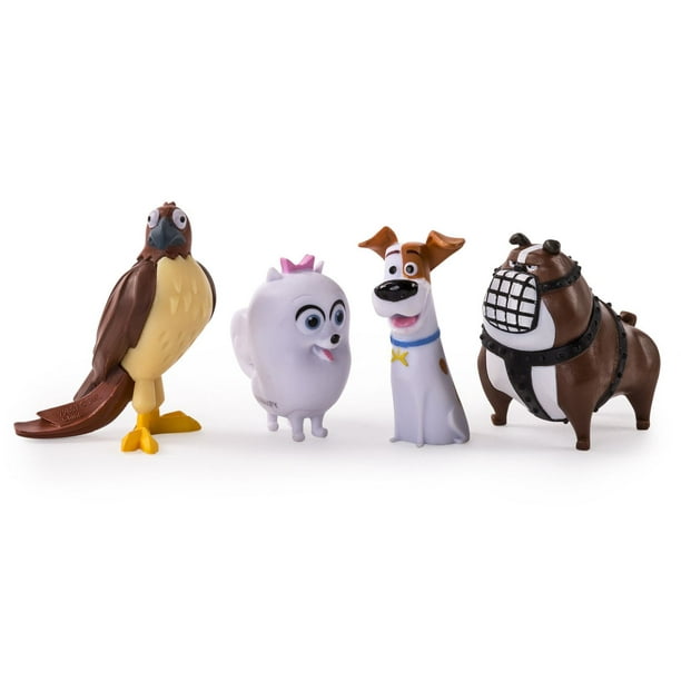 Coffret de 4 mini-figurines articulées à collectionner Comme des bêtes « The Secret Life of Pets »
