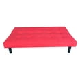 thumbnail image 2 of MAINSTAYS Tufted Futon Sofa Bed, Red, 2 of 4