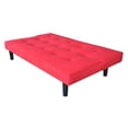 thumbnail image 4 of MAINSTAYS Tufted Futon Sofa Bed, Red, 4 of 4