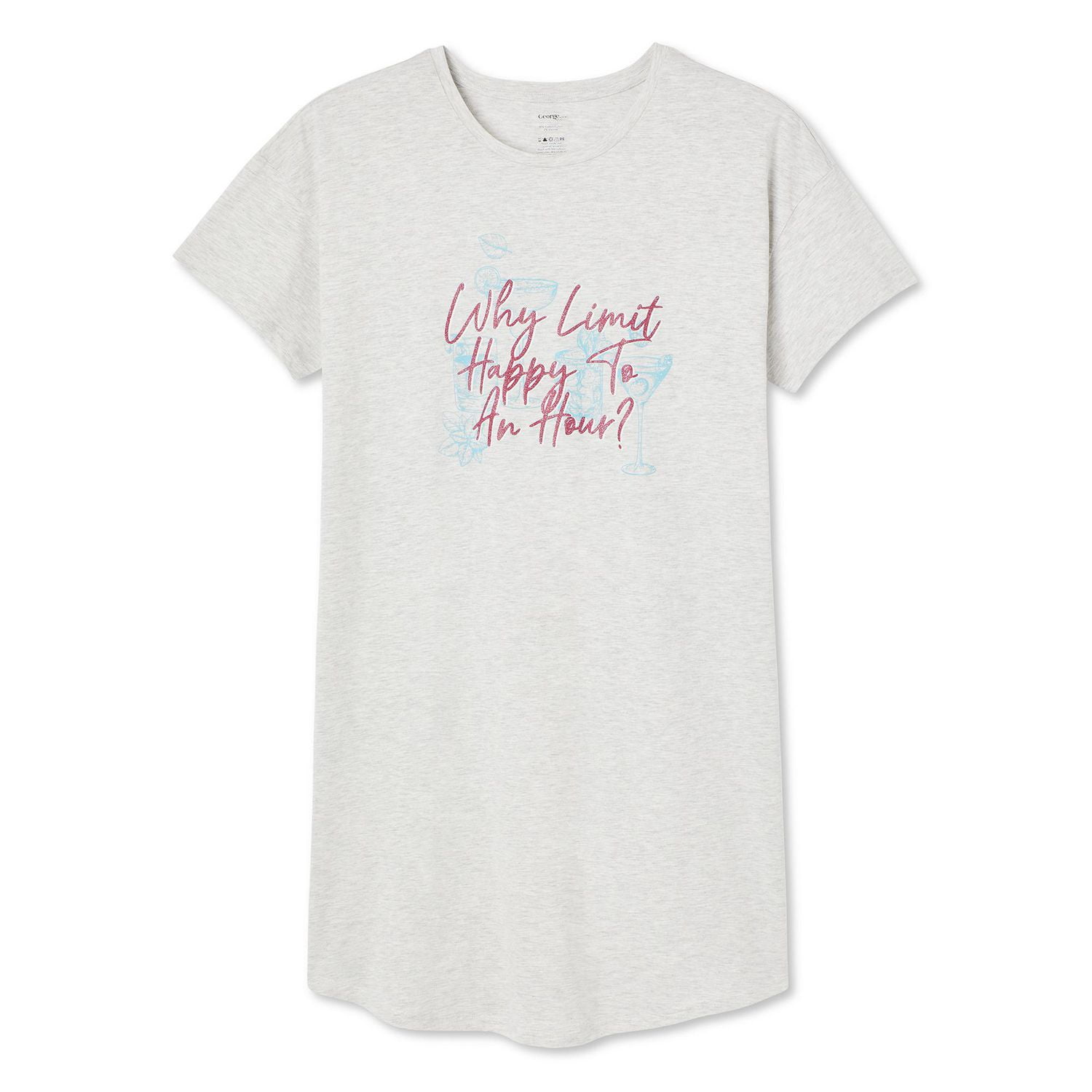 George Women's Plus Crew Neckline Nightshirt
