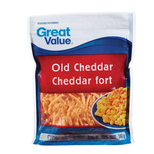 Great Value Old Cheddar Shredded Cheese Walmart.ca