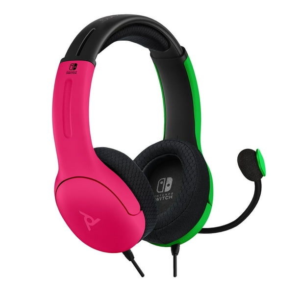 Casque PDP Gaming LVL40 Wired Stereo Gaming avec micro antibruit : Nintendo  Switch - Rose & Vert 