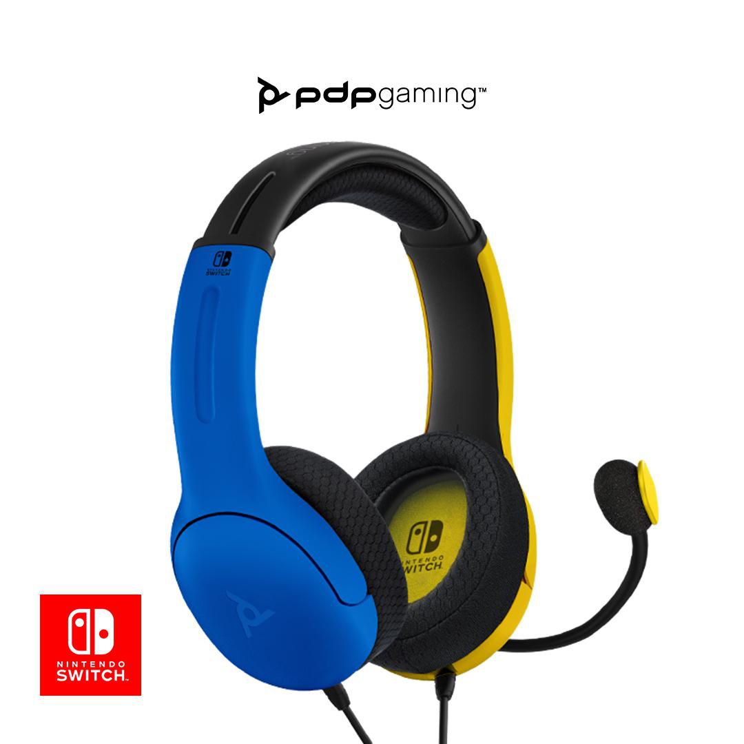 PDP Gaming LVL40 Wired Stereo Gaming Headset with Noise Cancelling  Microphone: Nintendo Switch - Yellow & Blue