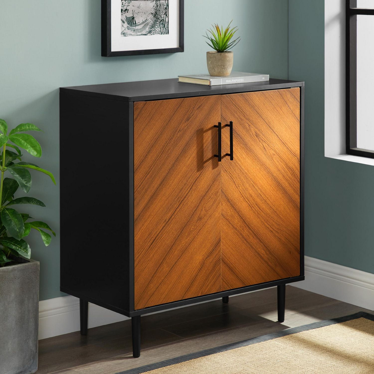 28" Modern Book match Accent Solid Black Walmart Canada