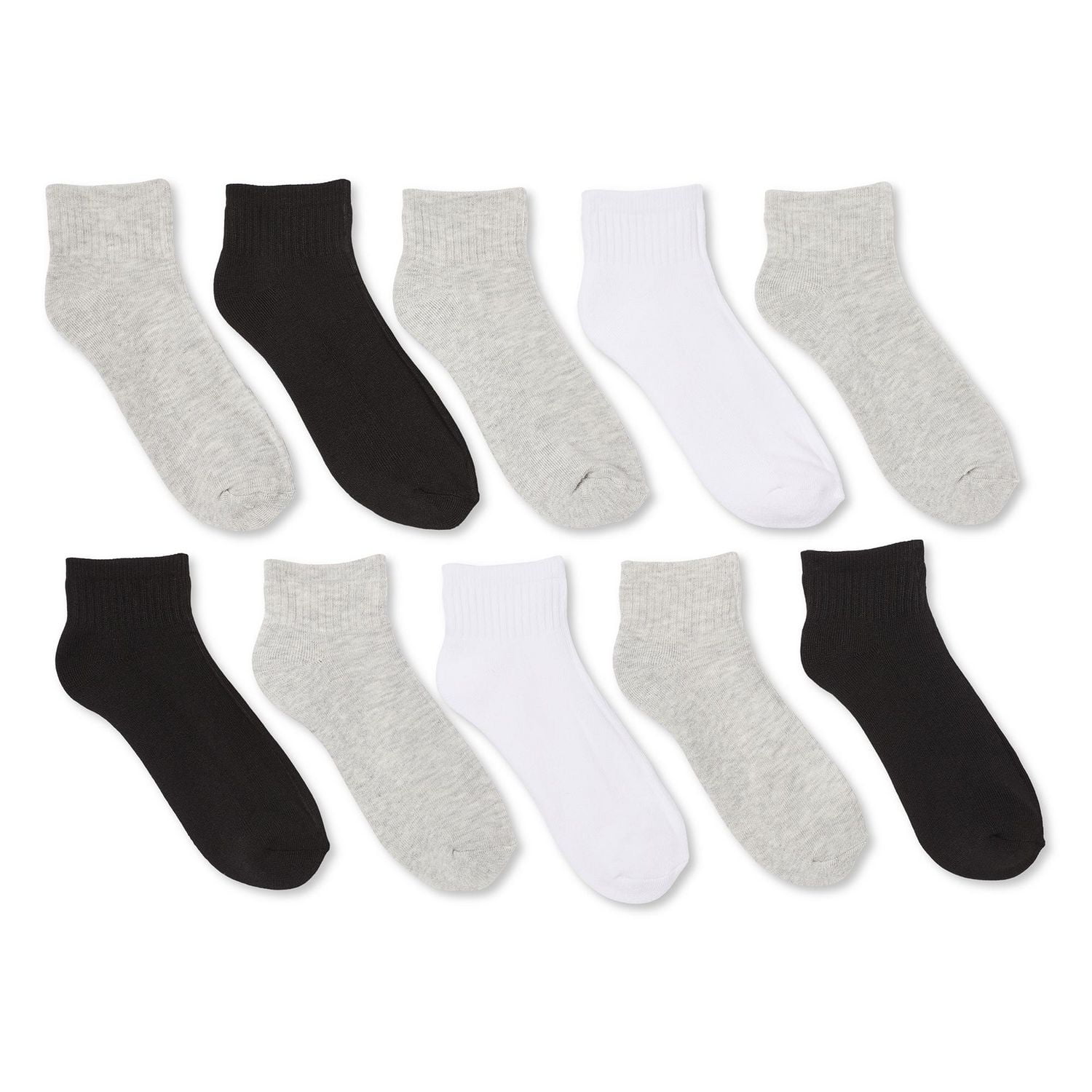 George Boys' Ankle Socks 10-Pack, Sizes 11/2-3/9