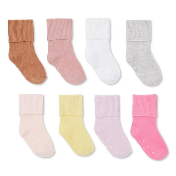 George Toddler Girls' Crew Socks 8-Pack, Sizes 5-8