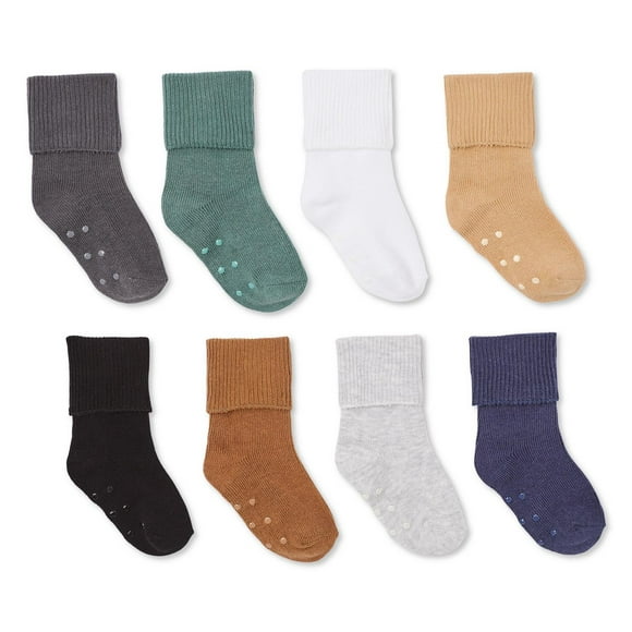 George Toddler Boys' Crew Socks 8-Pack, Sizes 5-8