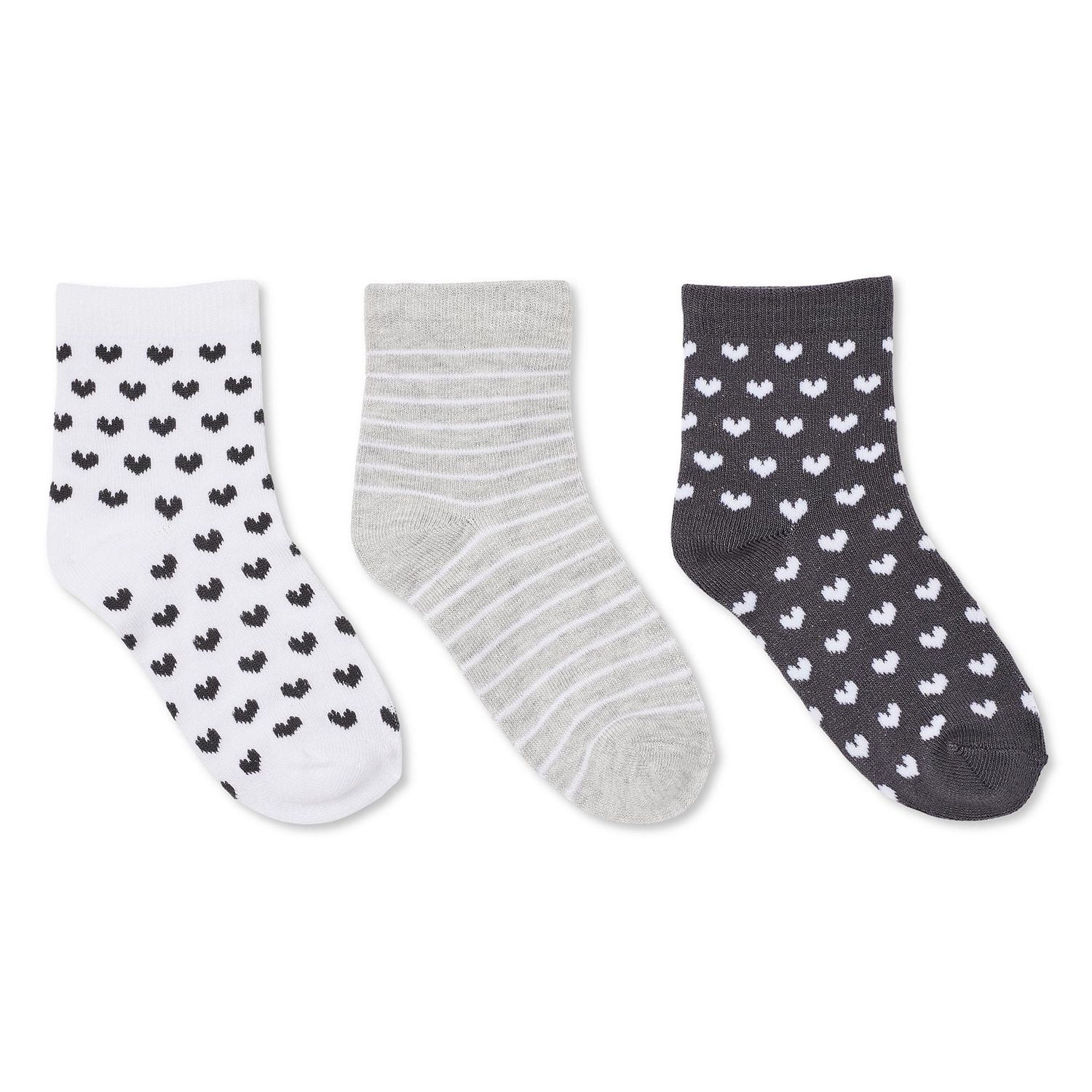 George Girls' Ankle Socks 3-Pack, Sizes 10/13-13/4