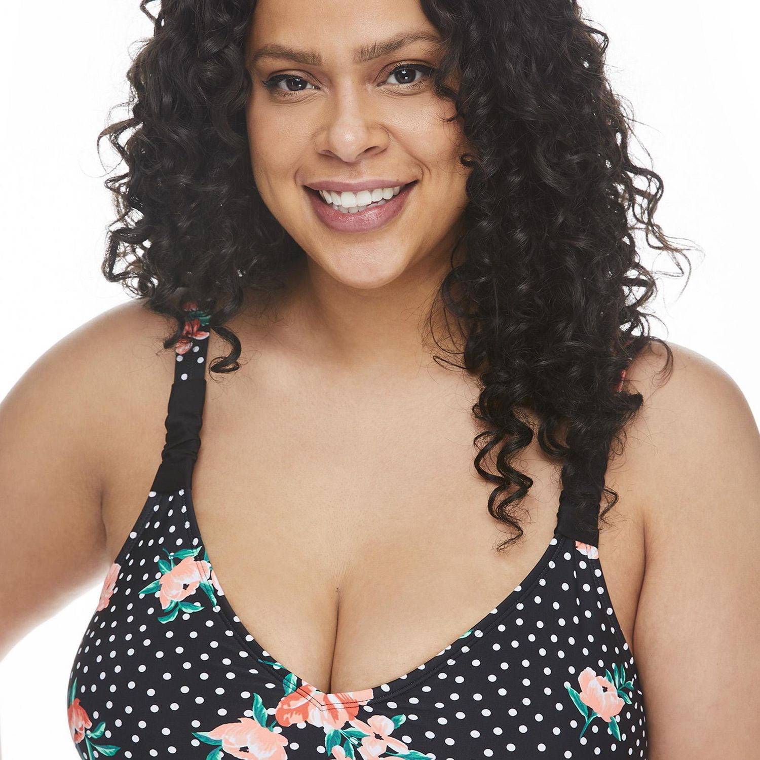 Haut de tankini ruché sur les côtés George Plus pour femmes