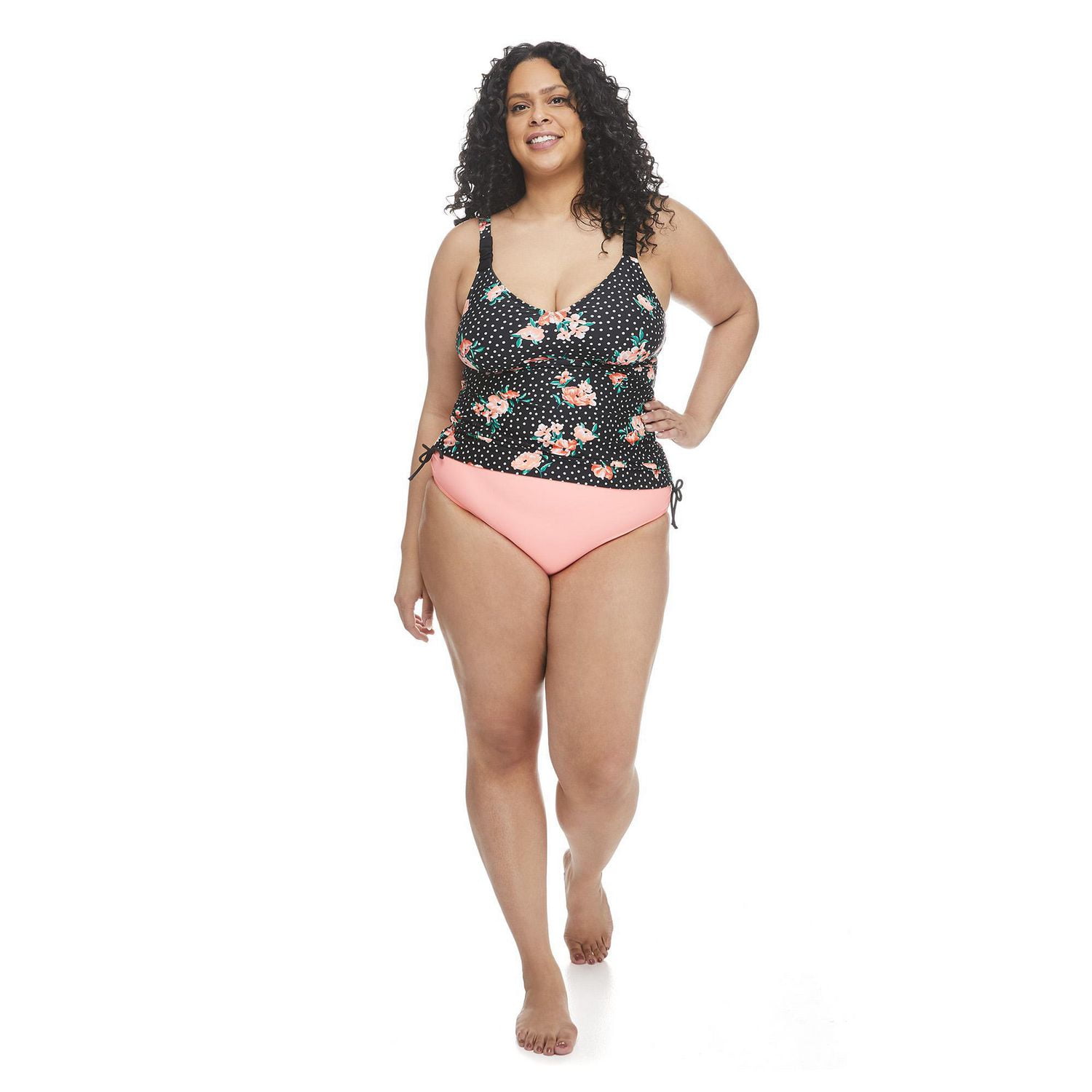 Haut de tankini ruché sur les côtés George Plus pour femmes