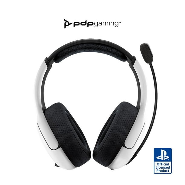 PDP AIRLITE PRO Wired Playstation 5 Headset with Noise Cancelling Boom  Microphone: PS5/PS4/PS3 Console/PC (Frost White)