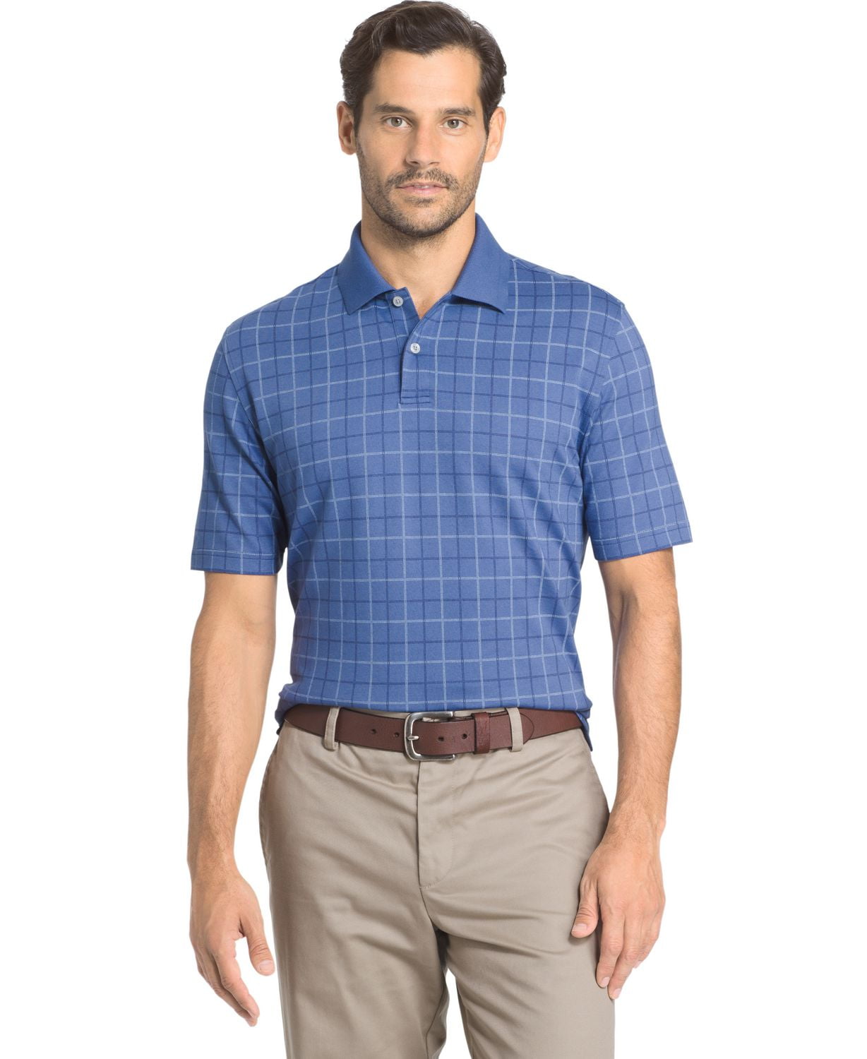 arrow windowpane polo shirt