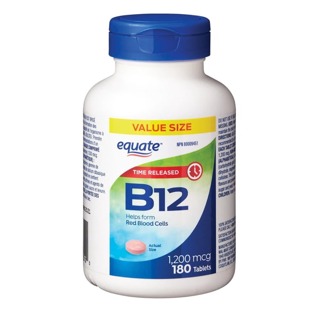 Equate Vitamin B12 Time Release 1200 mcg