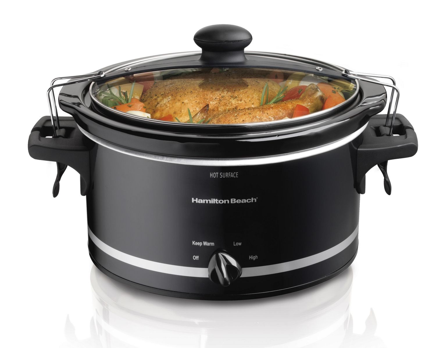 Hamilton Beach Stay or Go 4 Quart Slow Cooker 33245C, Ideal for 1