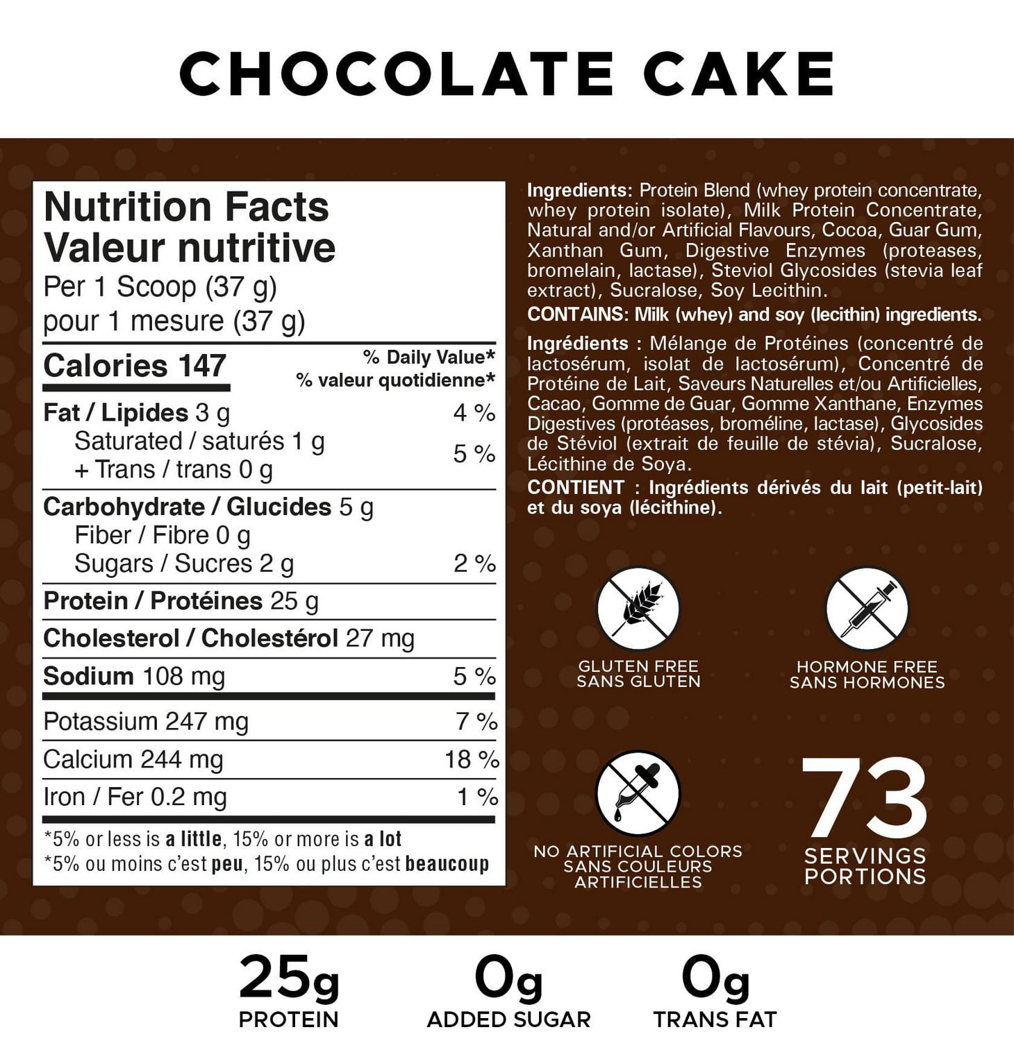 Revolution Nutrition, High Whey, Protein Powder 6LB, Whey Isolate, 25g of Protein Per Scoop, 2700 g, 73 Servings, Gluten Free, Lean Muscle Mass For Men & Women, Chocolate Cake (6 Pounds)