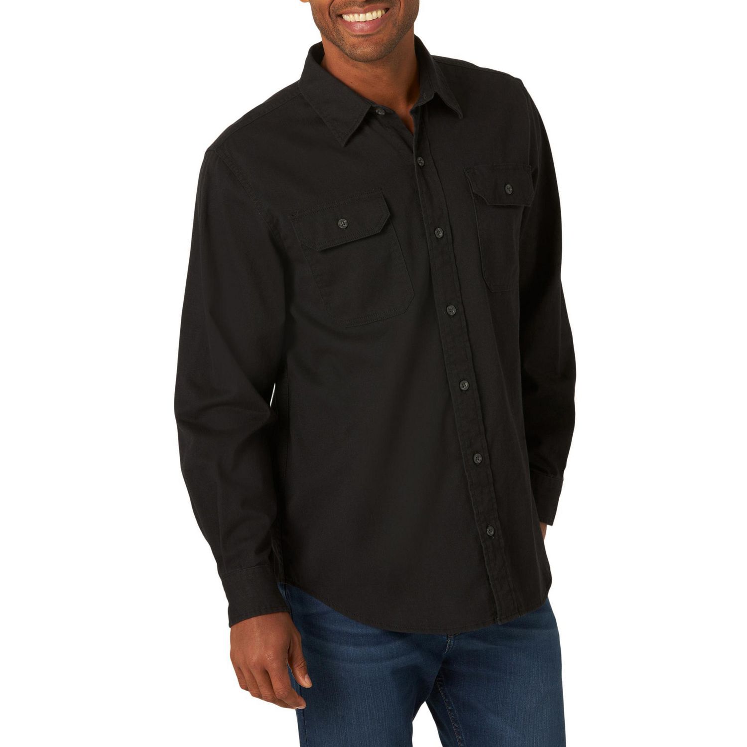 Wrangler Men's Long Sleeve Twill Shirt | Walmart Canada
