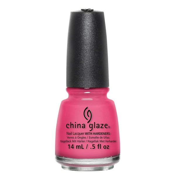 China Glaze Nail Lacquer with Hardeners SHOCKING PINK, Longlasting