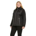 thumbnail image 2 of Swiss Tech Ladies Plus Quilted Mixed Media Jacket, 2 of 6