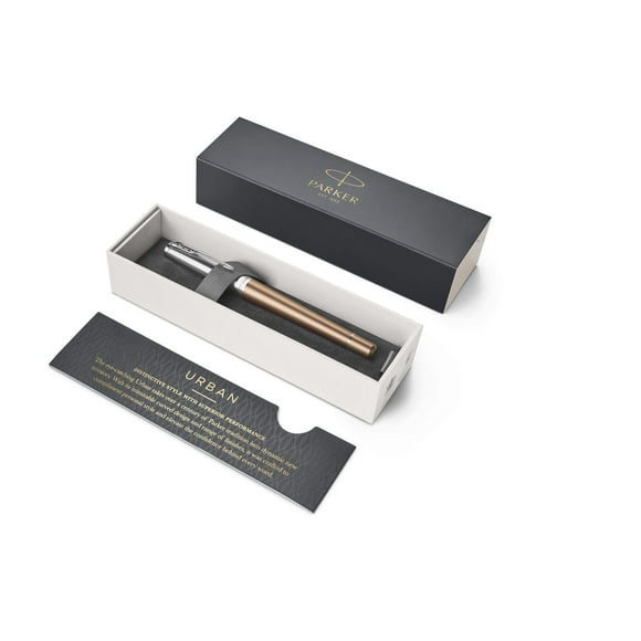 Parker Urban Fountain Pen with Fine Nib with Blue Ink Refill, Premium Orange