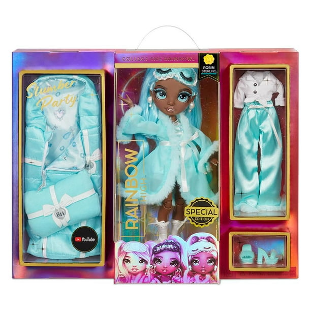 Rainbow High Slumber Party Robin Sterling – Light Blue Fashion Doll and ...