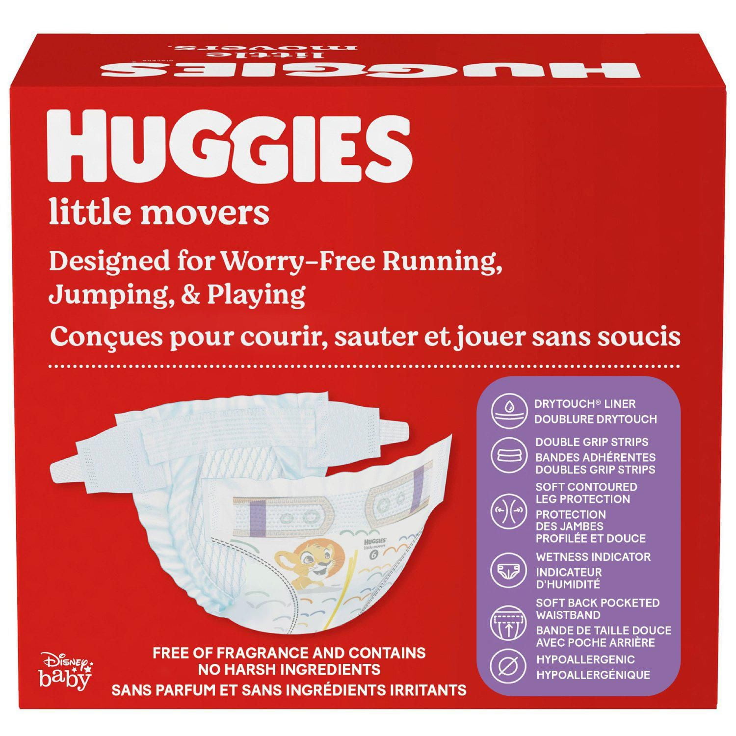 HUGGIES Little Movers Diapers, Econo Pack, Sizes: 3-7, Sizes: 3-7 | 156-80 Count, HUG DPR S3-7 168-88
