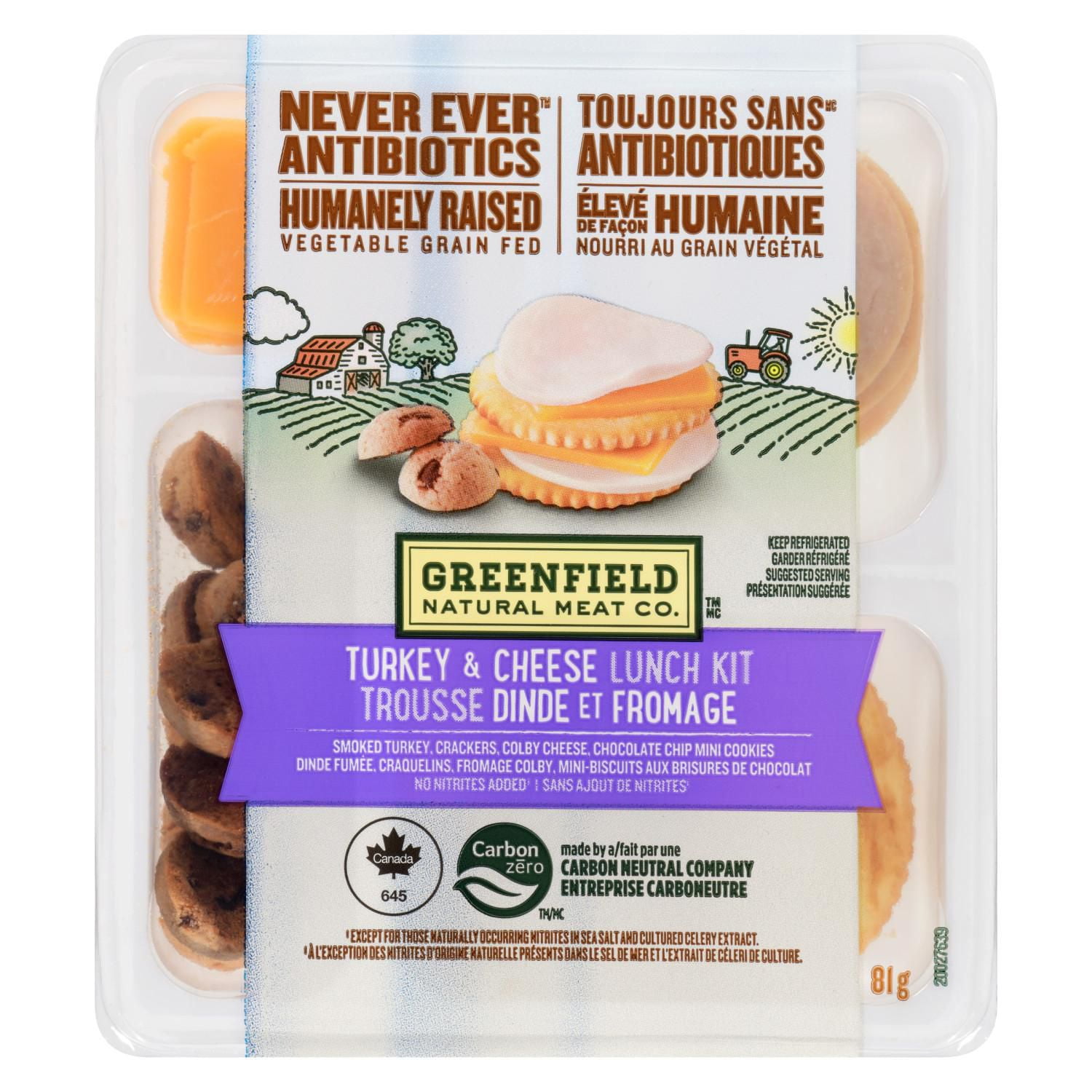 Greenfield Natural Meat Co Natural Turkey & Cheese Lunch Kit, 81 g