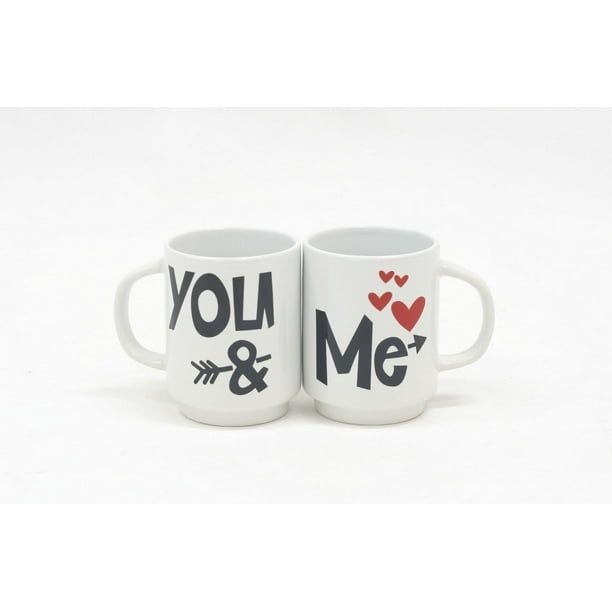 Tasse avec message d'amour « You & Me »