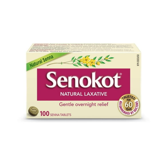 Senokot Natural Laxative 100 Tablets, Natural Senna Laxative