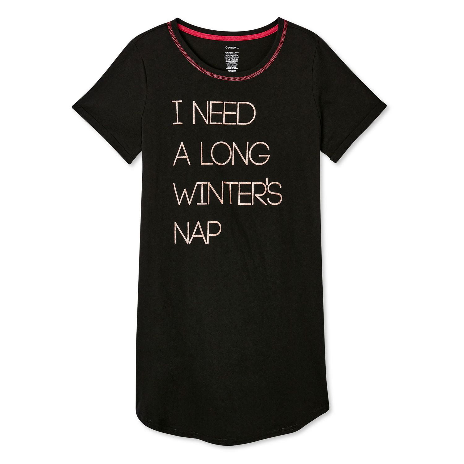 George Women's Rolled Sleeve Nightshirt