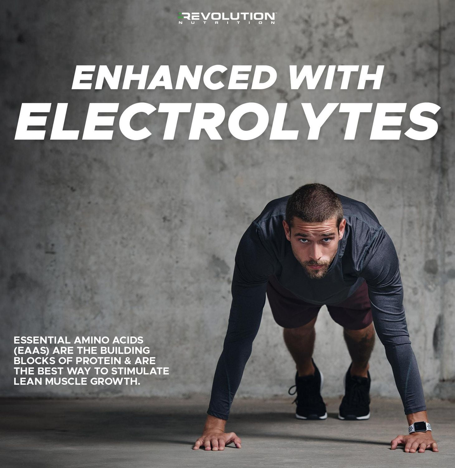 Revolution Nutrition, Poudre Pure EAA, Acides Aminés Essentiels pour la Récupération Post-Workout, Sans Gluten, Zéro Calorie, Zéro Sucre, avec Électrolytes, 5 g d’EAA par Portion, Requins Bleus, 240 g (26 Portions)