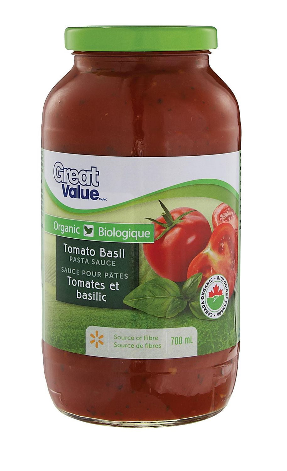 Great Value Organic Tomato Basil Pasta Sauce Walmart Canada