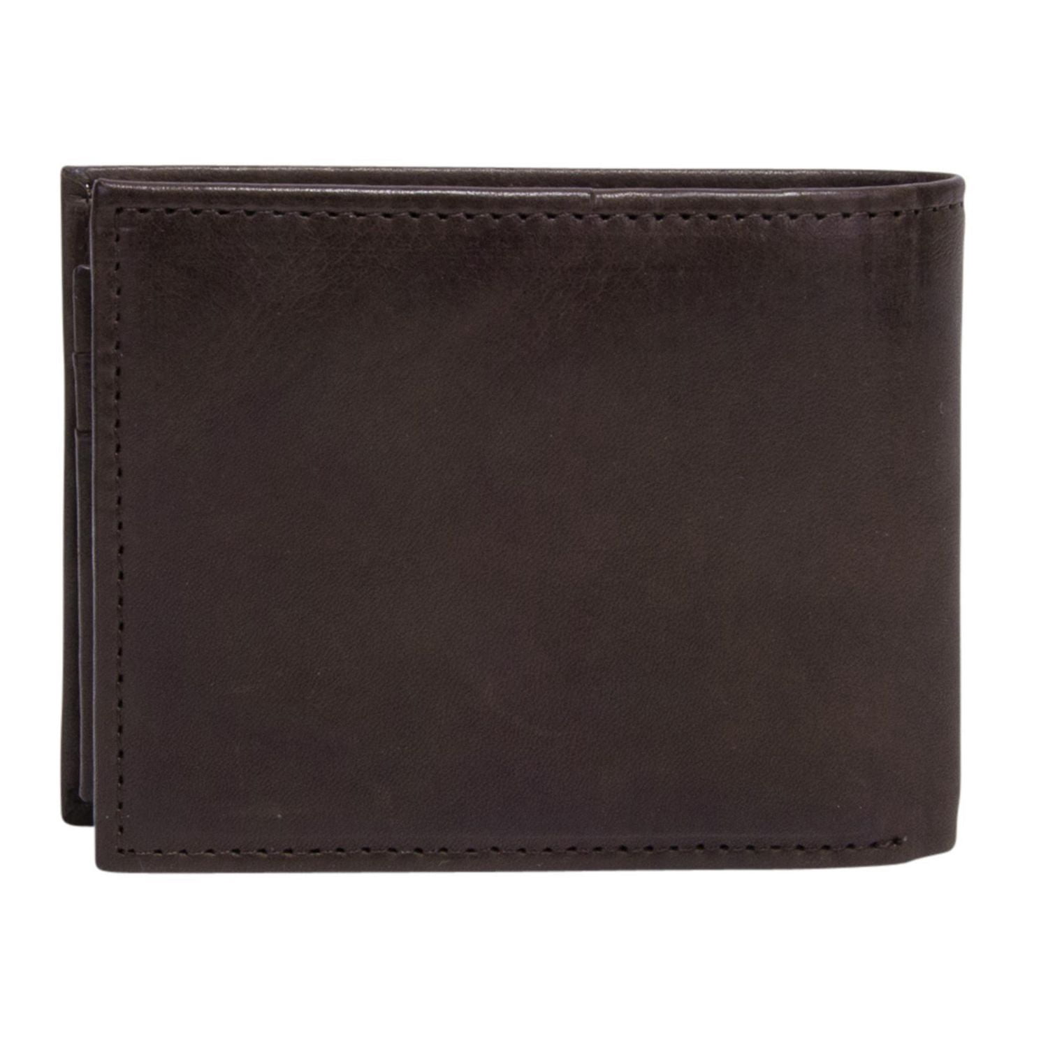 R70 Men's Genuine Slimfold Brown Wallet with Pull Id