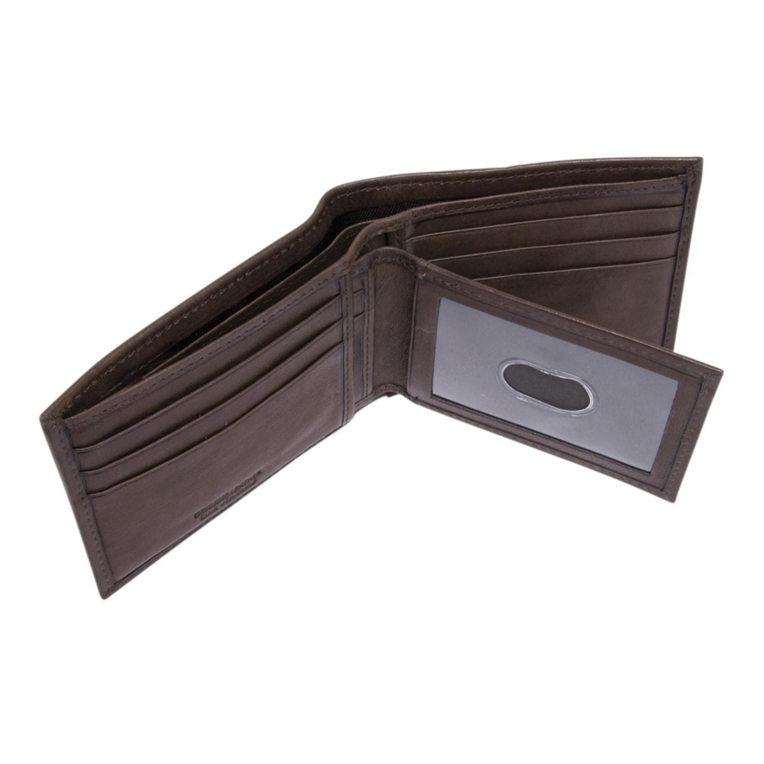 R70 Men's Genuine Slimfold Brown Wallet with Pull Id