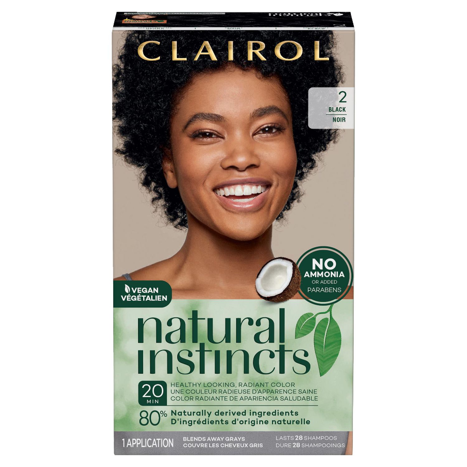 Clairol Natural Instincts Ammonia Free Semi-Permanent Hair Color, Vegan ... Natural Hair Color Dye